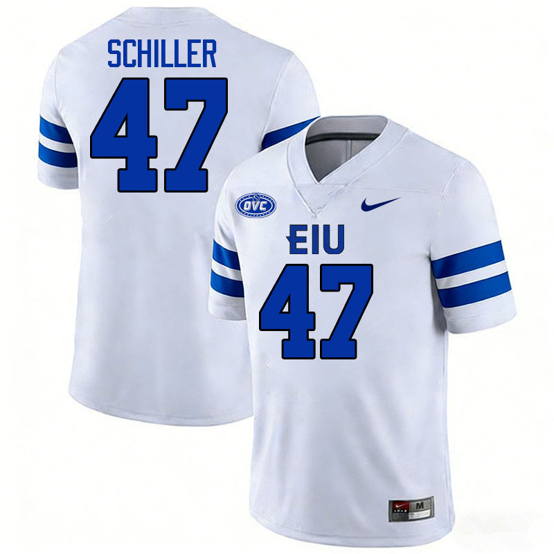 Eastern Illinois Panthers #47 Drew Schiller College Football Jerseys,Uniforms-White